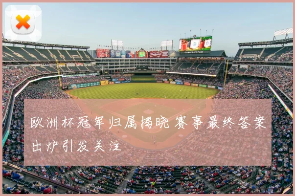 欧洲杯冠军归属揭晓 赛事最终答案出炉引发关注